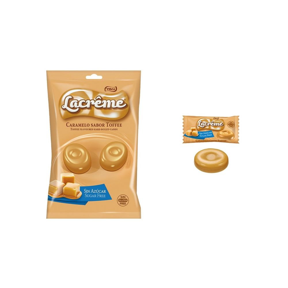 Golosina Lacreme Toffee Vidal Golosinas Pack 12 unidades 80 g