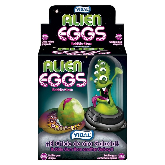 Golosina Alien Egs Chicles con Relleno Líquido Vidal Golosinas Pack 200 Unidades