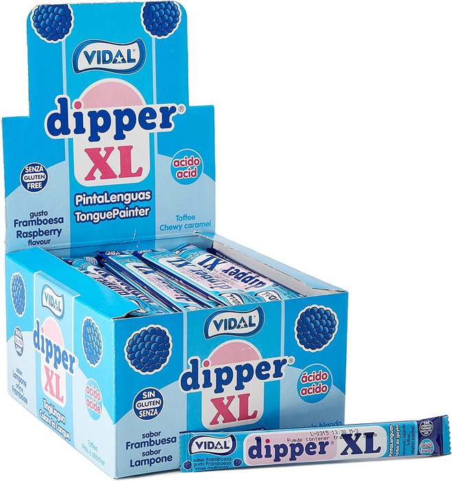 Golosina Dipper XL Frambuesa Vidal Golosinas Pack 100 Ud