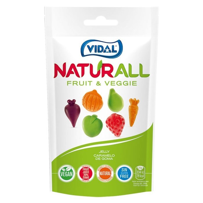 Golosina Naturall Fruit&Veggie 10 bolsas Vidal Golosinas