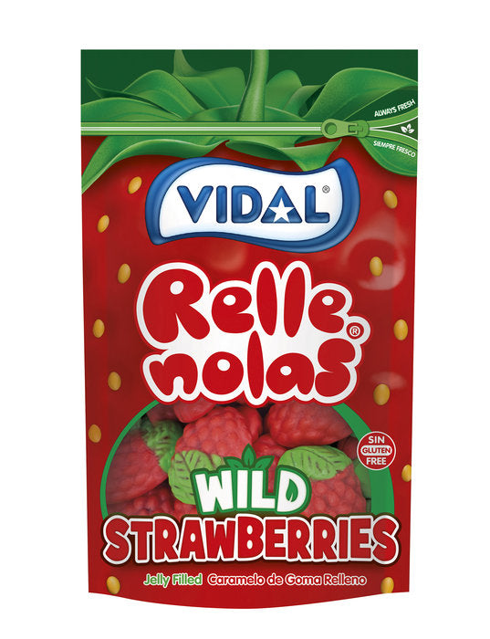 Golosina Fresa Silvestre Rellena Caja 10 Bolsas Vidal Golosinas