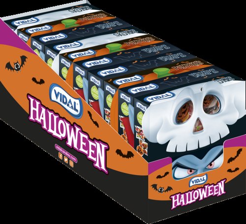 Cajita Halloween 80 gr Vidal Golosinas, pack 20 unidades