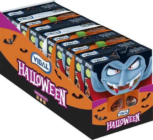 Cajita Halloween 80 gr Vidal Golosinas, pack 20 unidades