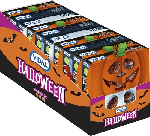 Cajita Halloween 80 gr Vidal Golosinas, pack 20 unidades