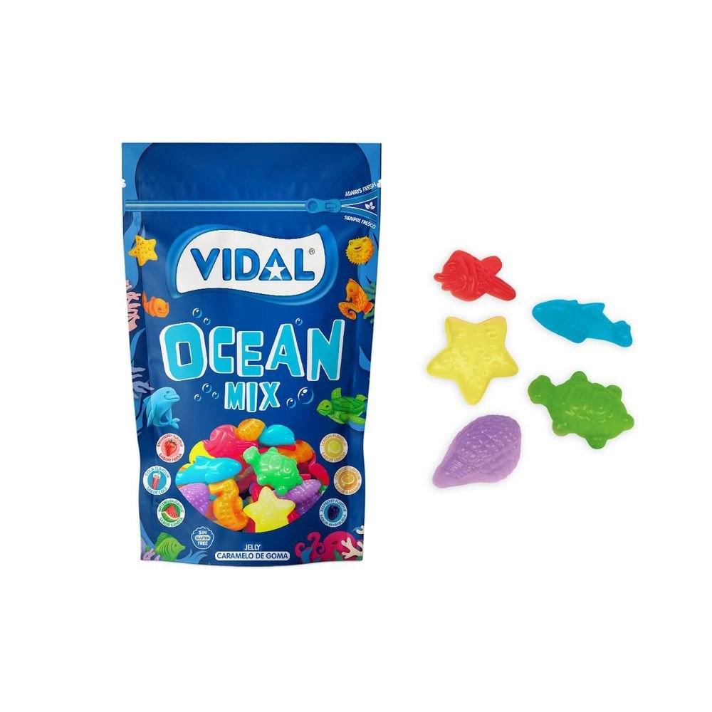 BOLSA GOLOSINA OCEAN MIX DOYPACK 180G | VIDAL GOLOSINAS | 1 UNIDAD | 18413178391136 Imagen principal del producto