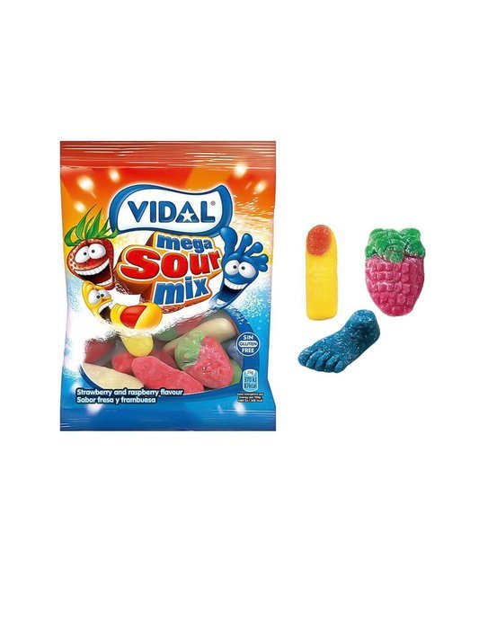 Golosina Megasurtido Ácido Vidal Golosinas Pack 14 Bolsas 90 g