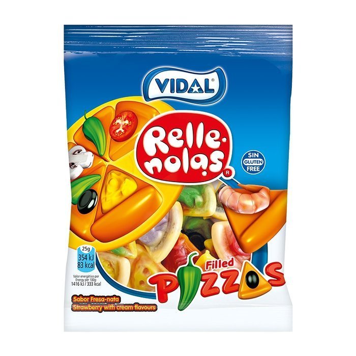 Golosina Pizzas Rellenas Vidal Golosinas Pack 14 Bolsas 90 g