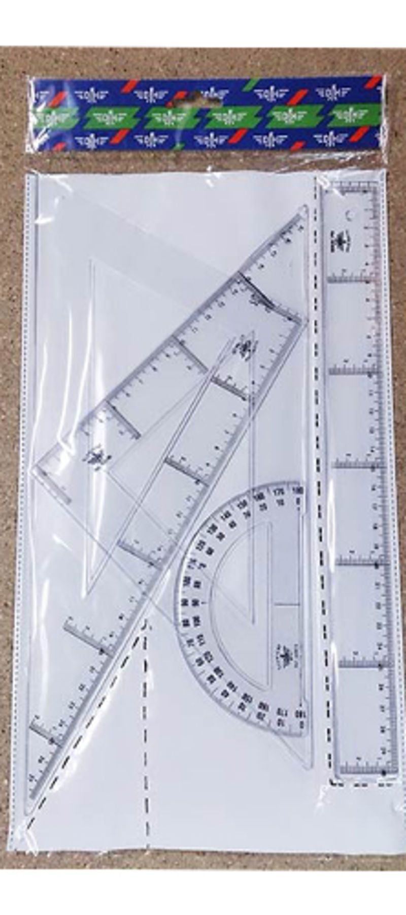 ✅ CONJUNTO REGLA 30CM ESCUADRA Y CARTABON 25CM JUNIOR Imagen principal del producto