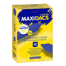 Ceras Maxidacs azul, pack 12 unidades