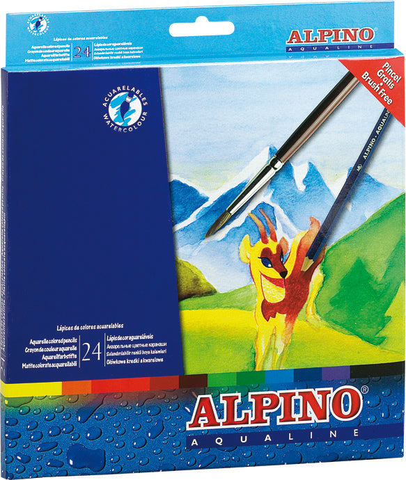 LAPIZ AQUALINE 24 COLORES CARTON | 1 UNIDADES | (ALPINO) Imagen principal del producto