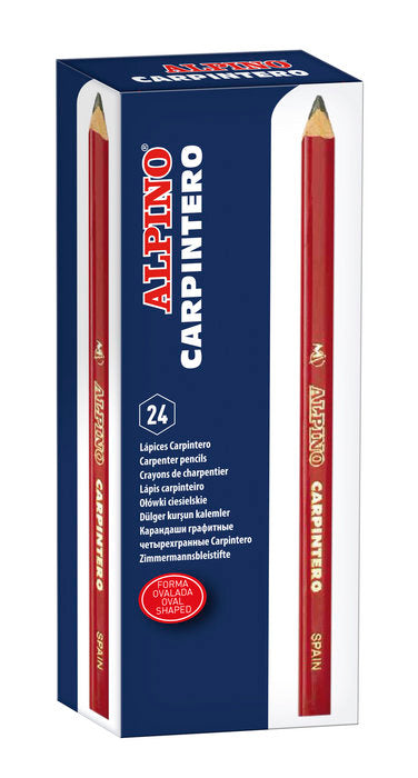 LAPIZ ALPINO CARPINTERO OVALADO 24 UNIDADES | 1 UNIDADES | (ALPINO) Imagen principal del producto