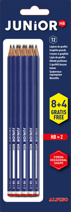 Lapices Alpino Junior Hb con Cabecilla Blister 8 + 4 Gratis Imagen principal del producto