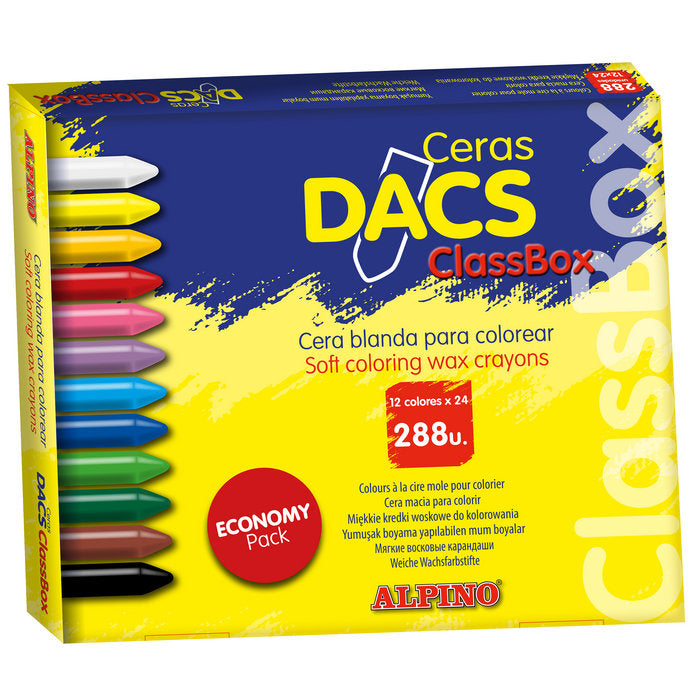 Economi Pack 288 Ceras Dacs 24 Colores