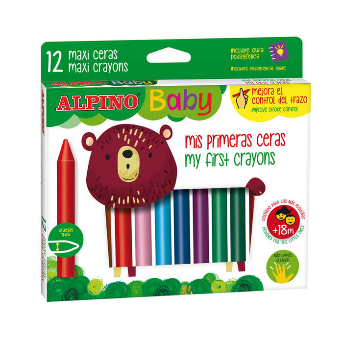CERA ALPINO BABY 12 COLORES SURTIDOS | 1 UNIDADES | (ALPINO) Imagen principal del producto