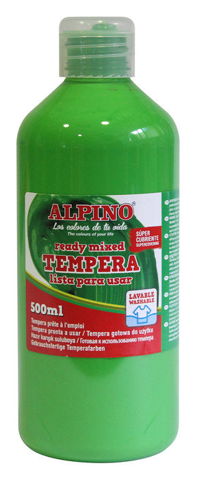 TEMPERA LIQUIDA ALPINO 500ML VERDE CLARO | 6 UNIDADES | (ALPINO) Imagen principal del producto