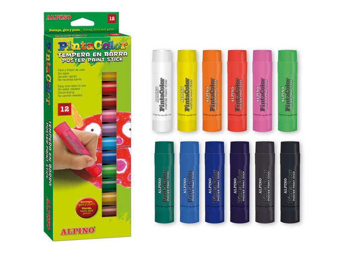 TEMPERA ALPINO 12 UNIDADES BARRA PINTACOLOR | 1 UNIDADES | (ALPINO) Imagen principal del producto