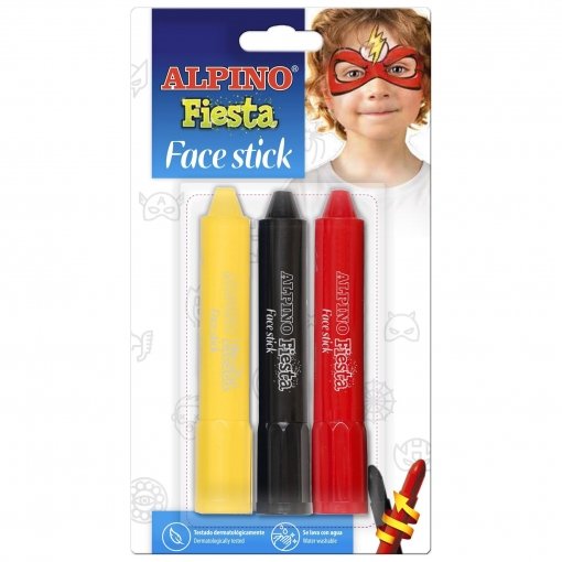 MAQUILLAJE ALPINO FACE STICK SUPERHEROES BLISTER 3 UDS | 1 UNIDADES | (ALPINO)