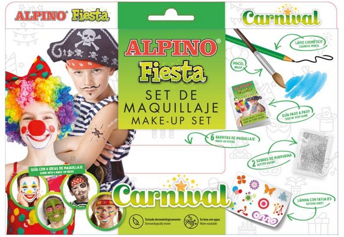 SET MAQUILLAJE ALPINO FIESTA CARNIVAL 6 UDS SURTIDAS | 1 UNIDADES | (ALPINO) Imagen principal del producto