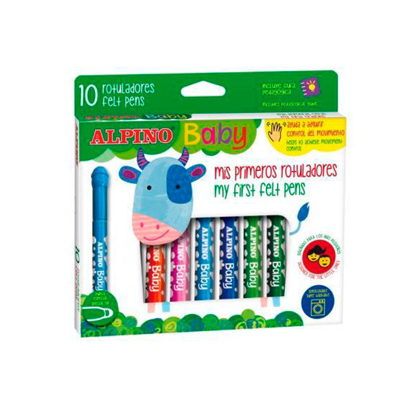 Rotulador Alpino Baby 10 Colores Surtidos | Alpino | Pack 1 Unidades Imagen principal del producto