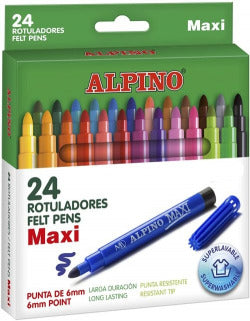 Rotuladores escolares Alpino 24 Punta Gruesa