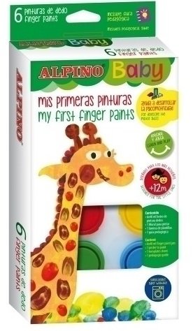 Pintura Dedos Alpino Baby 6 Colores Básicos Marca Alpino Imagen principal del producto