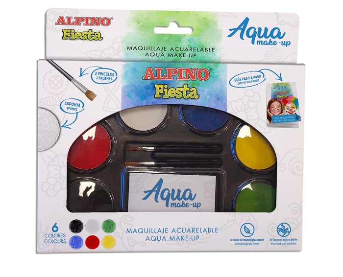 PALETA MAQUILLAJE ALPINO ACUARELABLE PRO | 1 UNIDADES | (ALPINO) Imagen principal del producto