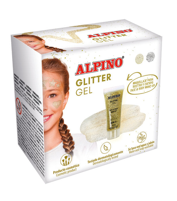 MAQUILLAJE ALPINO GLITTER GEL ORO | 5 UNIDADES | (ALPINO) Imagen principal del producto