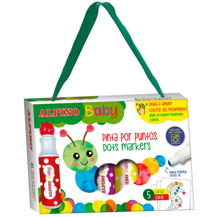 Rotulador Alpino Baby Dot Marker 6 Colores Surtidos | Alpino | Pack 1 Unidades Imagen principal del producto