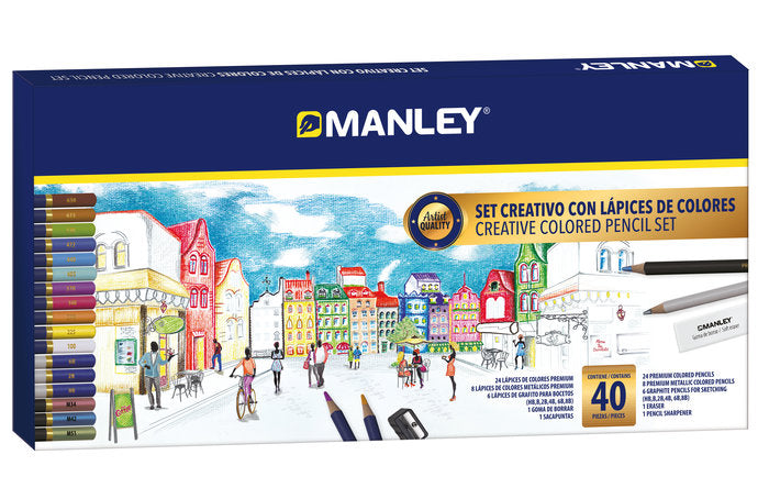 Set Creativos Manley 40 lápices de colores marca MANLEY PRODUCTOS