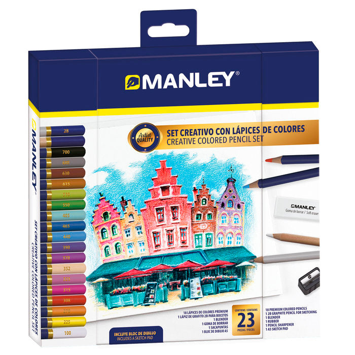 Set Creativo Manley 23 Lapices de Colores Marca Manley Producto