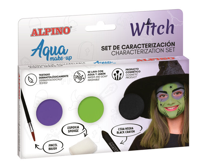 SET MAQUILLAJE CARACTERIZACION BRUJA | 1 UNIDADES | (ALPINO) Imagen principal del producto