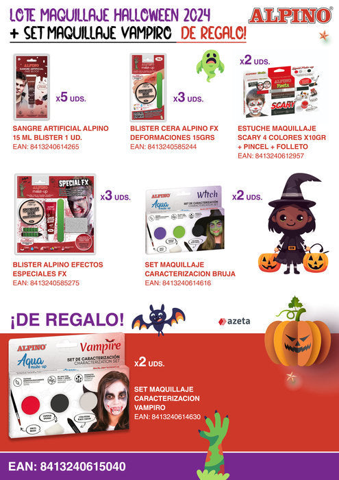LOTE MAQUILLAJE TERRORIFICO | 1 UNIDADES | (ALPINO) Imagen principal del producto