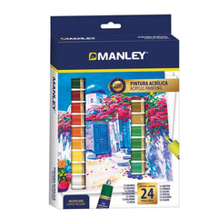 PINTURA ACRILICA MANLEY 24 COLORES | 1 UNIDADES | (MANLEY PRODUCTOS, S,A,)