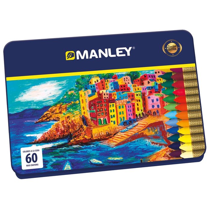 CERAS MANLEY 60 COLORES SURTIDOS 60 ANIVERSARIO | 1 UNIDADES | (MANLEY PRODUCTOS, S,A,) Imagen principal del producto