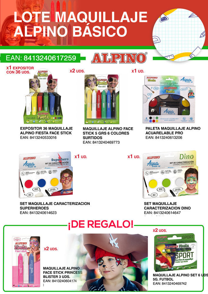 LOTE MAQUILLAJE ALPINO BASICO | 1 UNIDADES | (ALPINO)