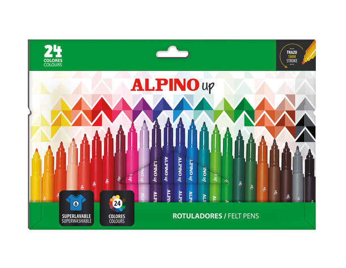 Rotuladores Alpino Up Punta 1Mm 24 Colores Surtidos | Alpino | Pack 12 Unidades Imagen principal del producto