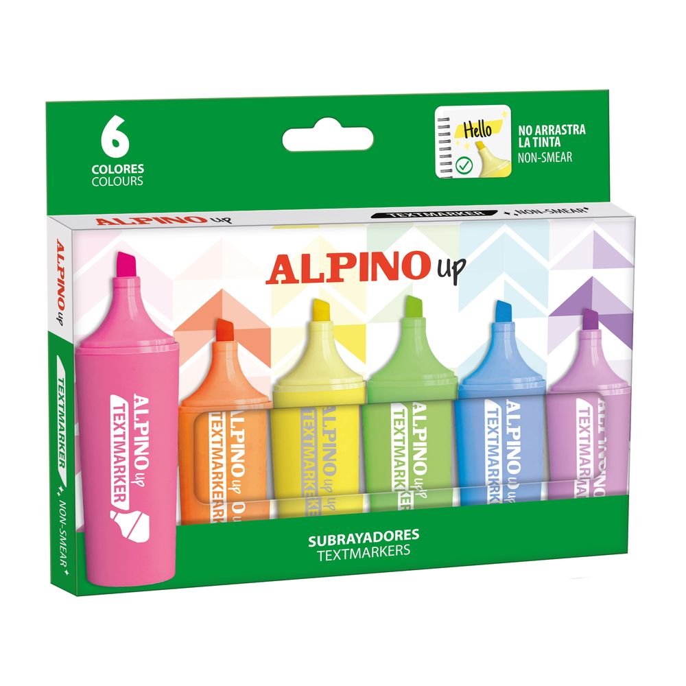 Marcador Alpino Up Fluorescente 6 Colores Surtidos Imagen principal del producto