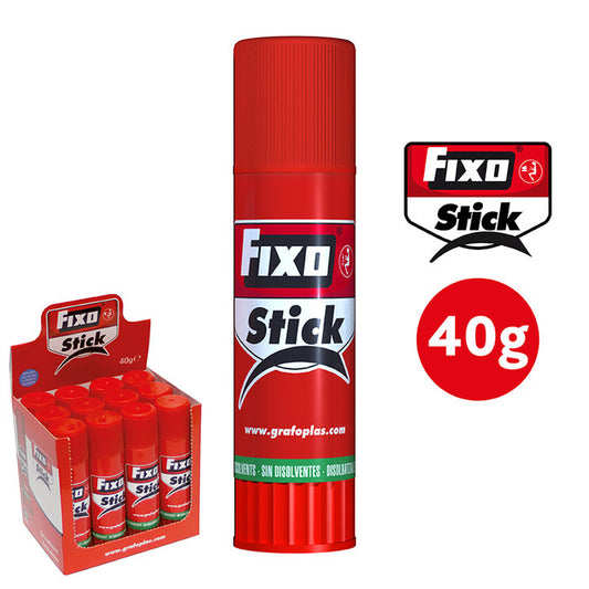 PEGAMENTO BARRA 40GRS FIXO STICK | 12 UNIDADES | (GRAFOPLAS)