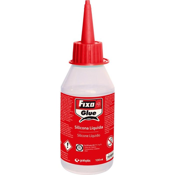 BOTE 100 ML SILICONA LIQUIDA FIXO | 12 UNIDADES | (GRAFOPLAS)
