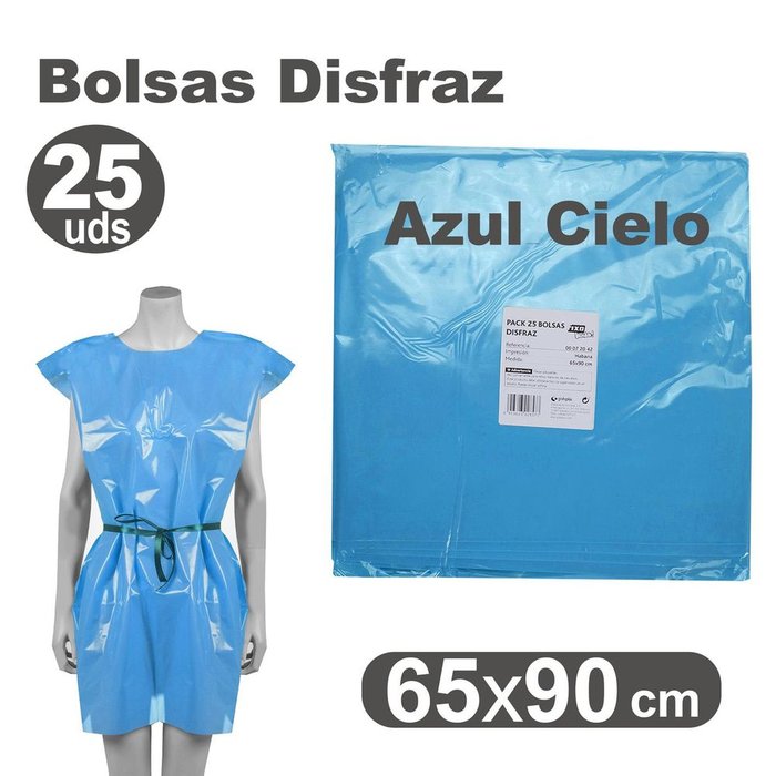 Bolsa disfraz 65x90 25 unidades azul claro GRAFOPLAS Imagen principal del producto