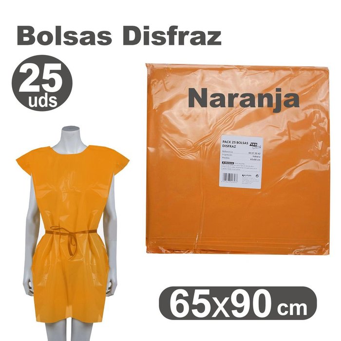 Bolsa disfraz 65x90 cm 25 unidades Naranja GRAFOPLAS Imagen principal del producto