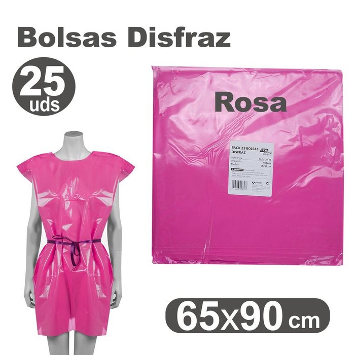 Bolsa Disfraz 65x90 25 Unid Rosa GRAFOPLAS Imagen principal del producto