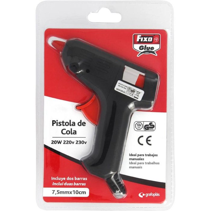 PISTOLA 20W +2 BARRAS COLA FIXO GLUE | 1 UNIDADES | (GRAFOPLAS)