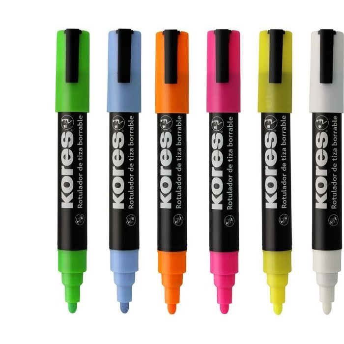 Rotulador Tiza Liquida Rt1 Punta Conica Surtido Pack 6 Uds | Grafoplas | Pack 1 Unidades Imagen principal del producto