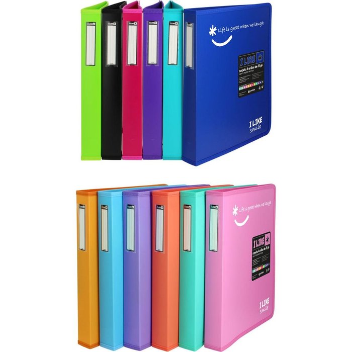 CARPETA 4 ANILLAS 25 MM A4+ PP LIKE2 AZUL CLARO | 1 UNIDADES | (GRAFOPLAS DISEÑO)