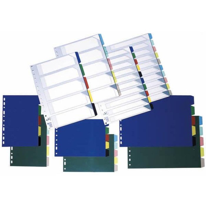Juego Separadores A4 10 Posiciones 16 Taladros Opaco PVC GRAFOPLAS