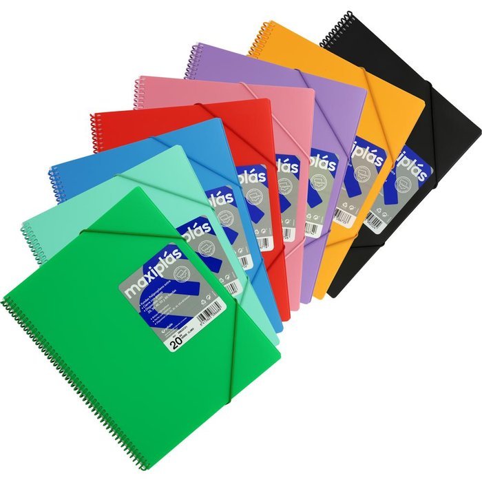 Carpeta 20 fundas A4 Maxiplas rojo opaco Grafoplas