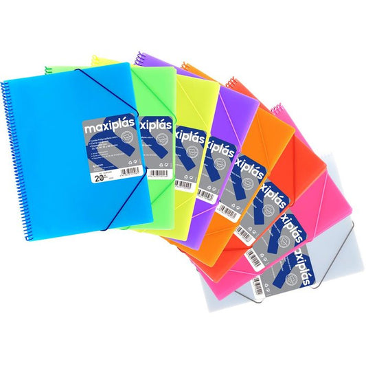 CARPETA 60 FUNDAS A4 MAXIPLAS TRANSPARENTES AZUL | 1 UNIDADES | (GRAFOPLAS)