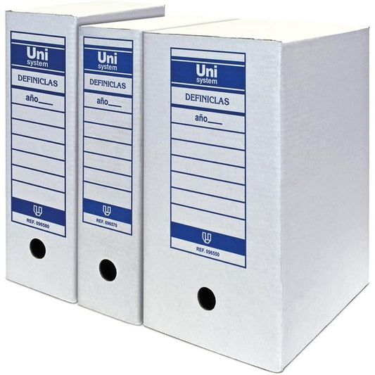 ARCHIVO DEFINITIVO DOBLE FOLIO CARTON DEFINICLAS UNIPAPEL | 50 UNIDADES | (UNIPAPEL)