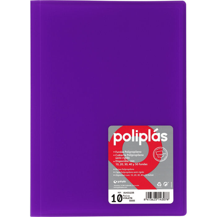 Carpeta Fundas Soldadas Translucidas Violeta GRAFOPLAS Imagen principal del producto